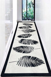 Conceptum Alfombra de Pasillo 80 x 150 cm Poliéster Antideslizante Antibacteriana Lavable a Máquina